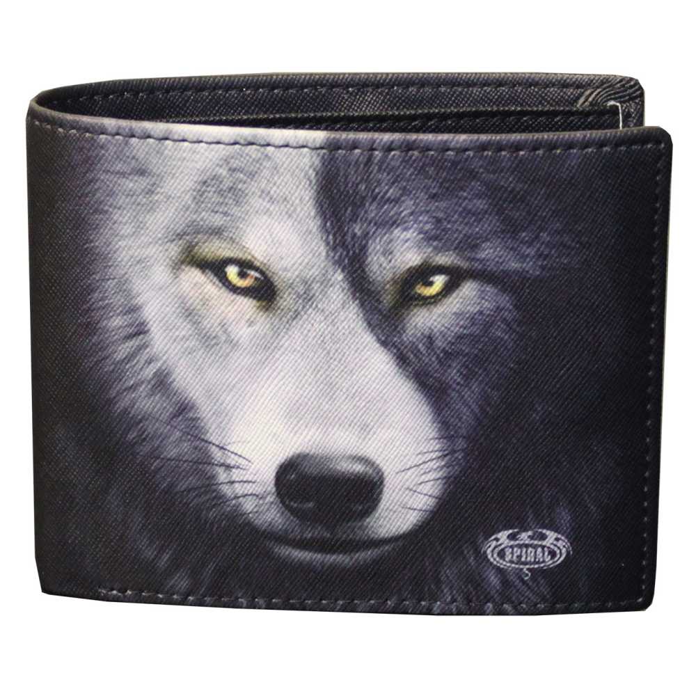 Spiral - WOLF CHI Bifold Geldbörse - Schwarz
